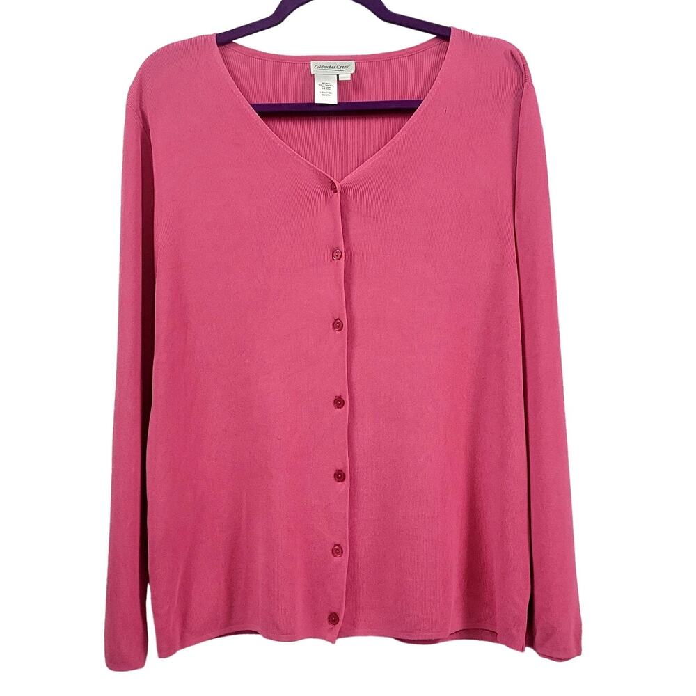 Vintage Coldwater‎ Creek Cardigan Pink Sweater MIsses Size L